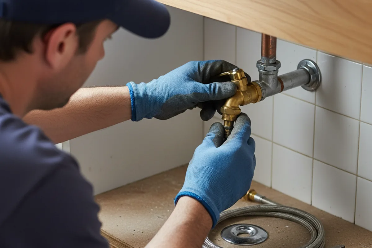 Shutoff valve and fitting work during Emergency Plumbing in Marland